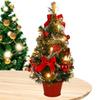 LED Christmas Tree Prelit Mini Christmas Tree With Lights Thick Snowy Frosted Artificial Christmas Tree Tabletop With Pine
