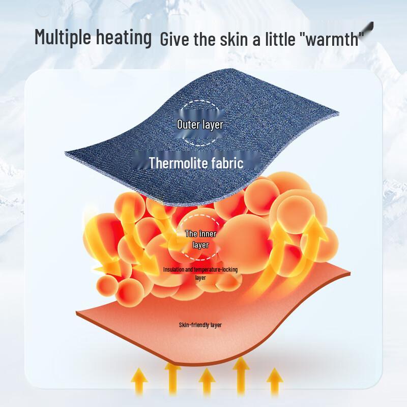 JD Jingzao Men's Fleece-Lined Straight-Leg Stretch Jeans