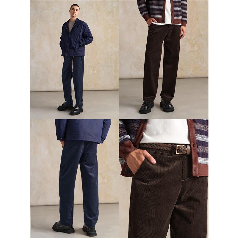 Giordano Men's Corduroy Straight-Leg Casual Pants