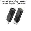 1-4PCS for PS2 To USB A/USB-C Male To Female Adapters Universal Game Console Converters for PS 2 Mouse Keyboard Laptop Connector