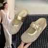Height-increasing Thick-soled Shoes Rhinestone Shoes Flip-flops New Style Cool Slippers