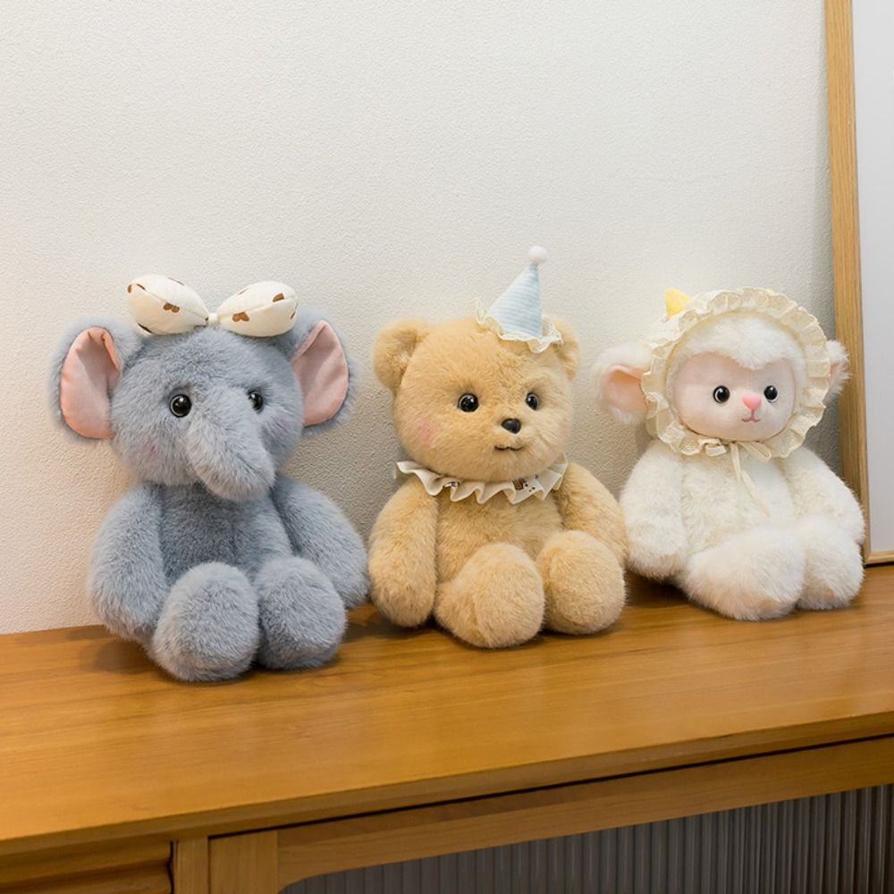Throw Pillow Little Bear Plush Toy Stuffed Animals Lamb Animals Doll Elephant Plush Toys  Kids Toy