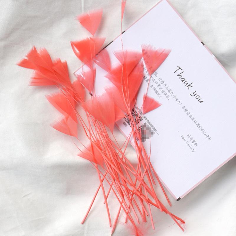 50Pcs18 Color Feather Decoration Diy Handmade Materials Small Butterfly Color Feather Decoration Headgear Clothing Accessories