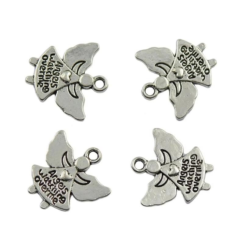 30pcs Tibetan Angel Charm Pendants Eye Catching Angel Pendants Charm For Creative Jewelry And Craft Designs