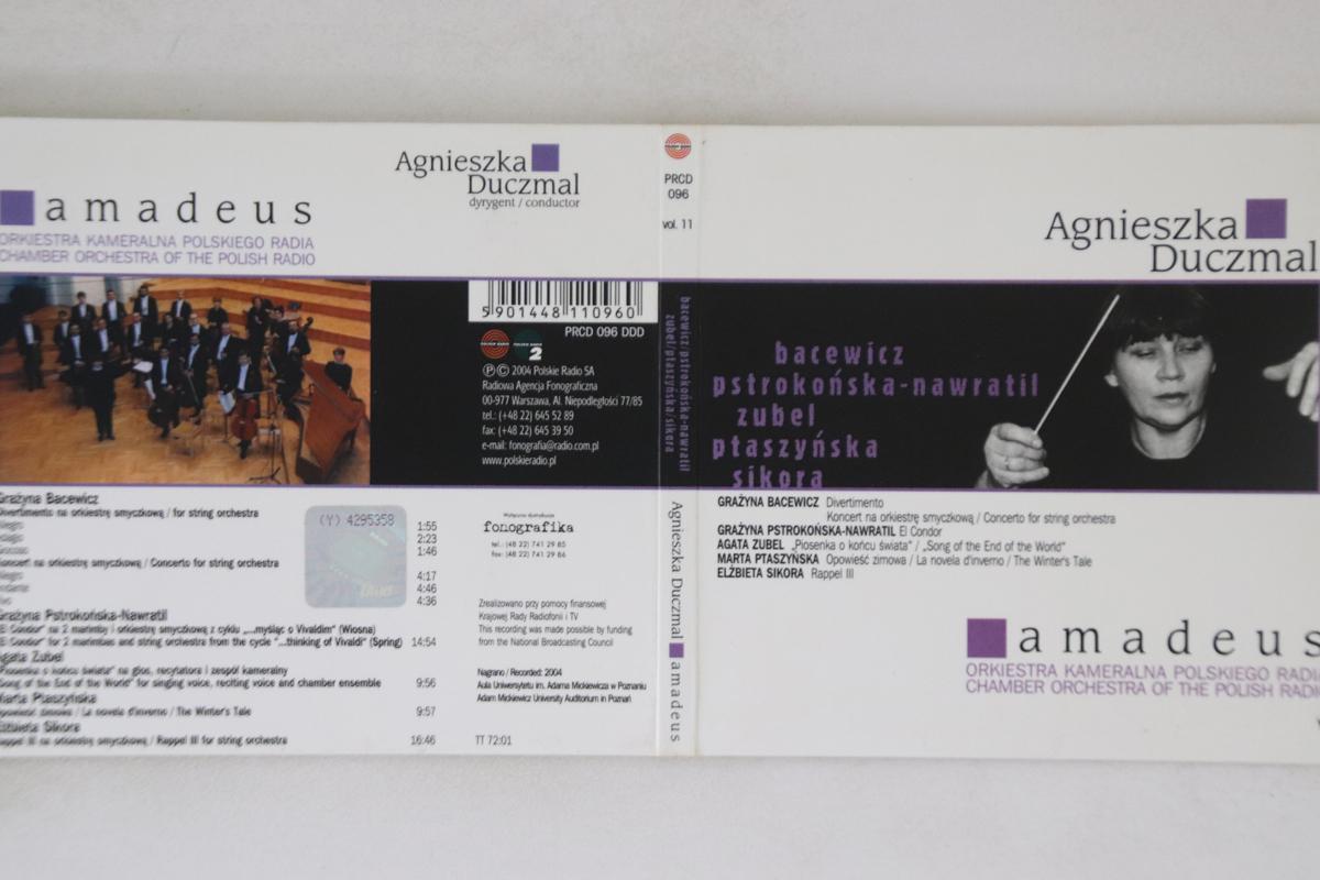 

CD AGNIESZKA DUCZMAL - Amadeus PRCD096 POLSKIE RADIO Japan Classical Used