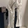 Medium and Long Over-knee Lazy Wind Cardigan Knitted Sweater Autumn Twist New Pocket Knitted Sweater Outer Coat