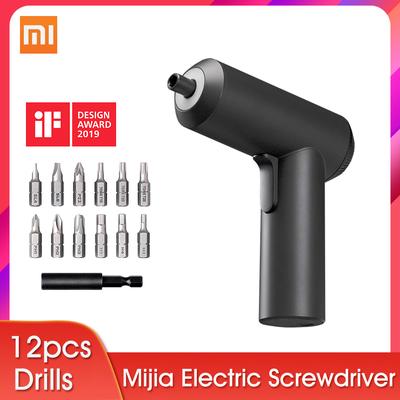 Original Xiaomi Mijia Electric Screwdriver Patent Cordless 2000mAh Rechargeable Battery 5N.M Torque 12PC S2 Bits PH H SL
