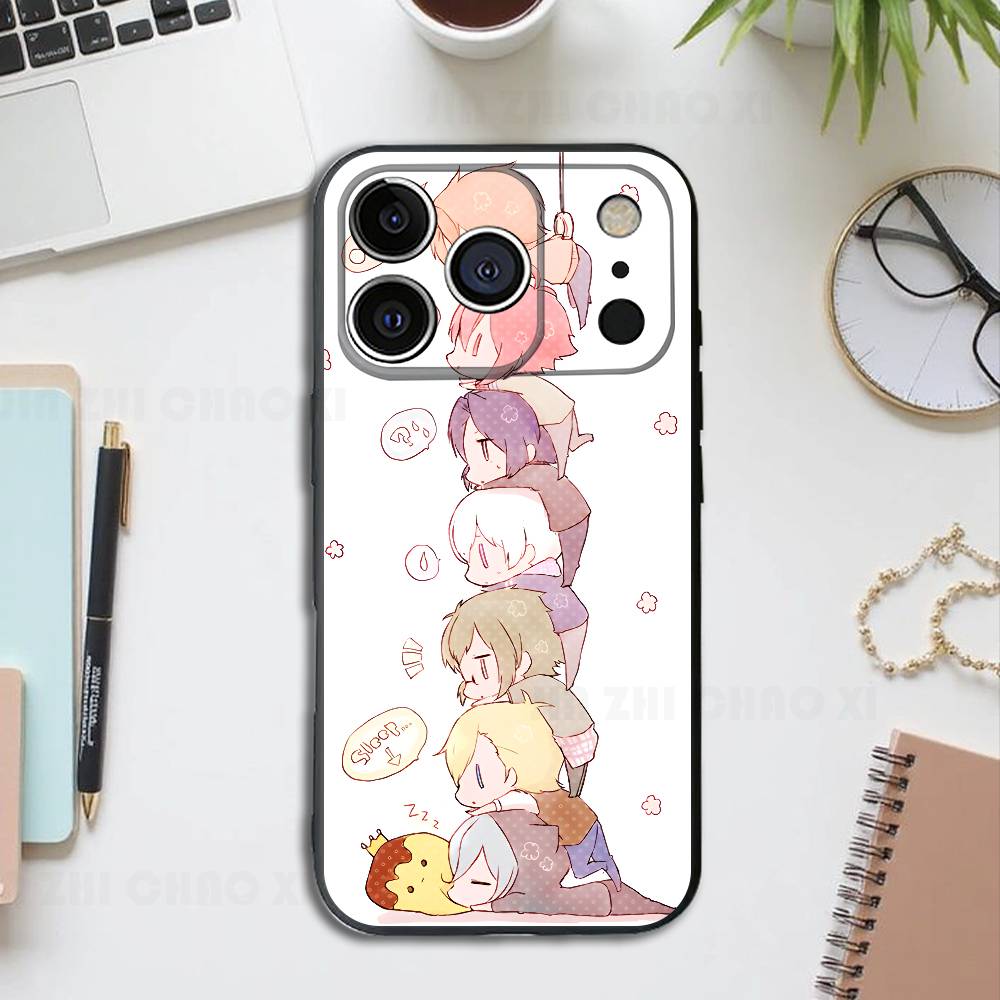

Music Game IDOLiSH7 Black Phone Case For IPhone 17 16 15 14 13 12 13 12 11 Pro Max Plus XS XR Silicone Soft Back Cover iPhone15