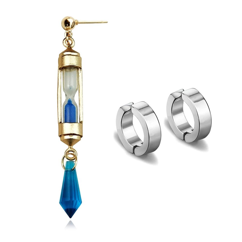 Anime The Case Study of Vanitas Vanitas Earrings No Karte Props Hourglass Earrings Ear Cuff Studs Clip Cosplay Jewelry Gifts