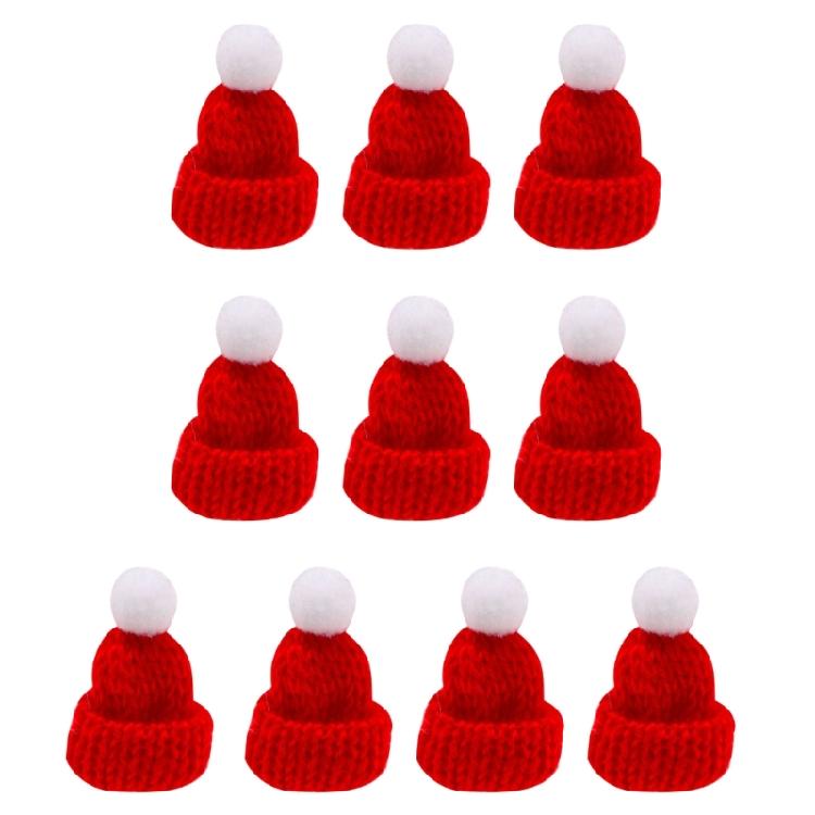 Confezione da 10 Mini Cappelli a Maglia per Artigianato Fai-da-Te Bambina Bambino