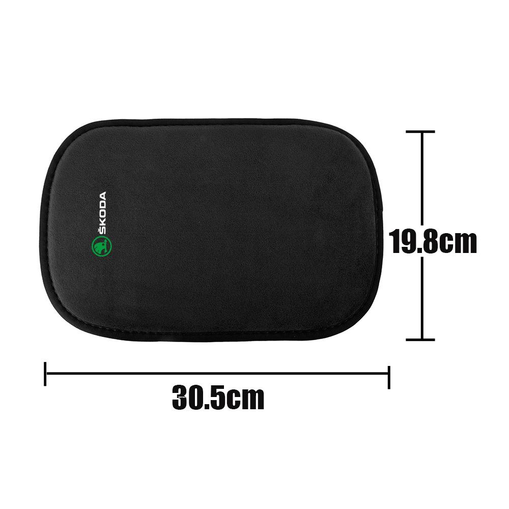 AWJQ6 Car Armrest Box Mat Arm Rest Protection Cushion For Skoda Rapid Fabia Octavia Yeti Superb Citigo RS Felicia VRS Scala VII Kodiaq