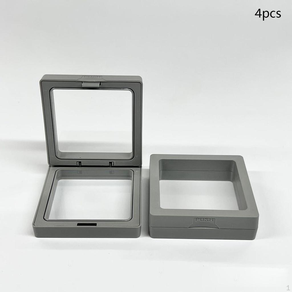 Pływający stojak 3D na monety Challenge Coin Przezroczysta czarna ramka