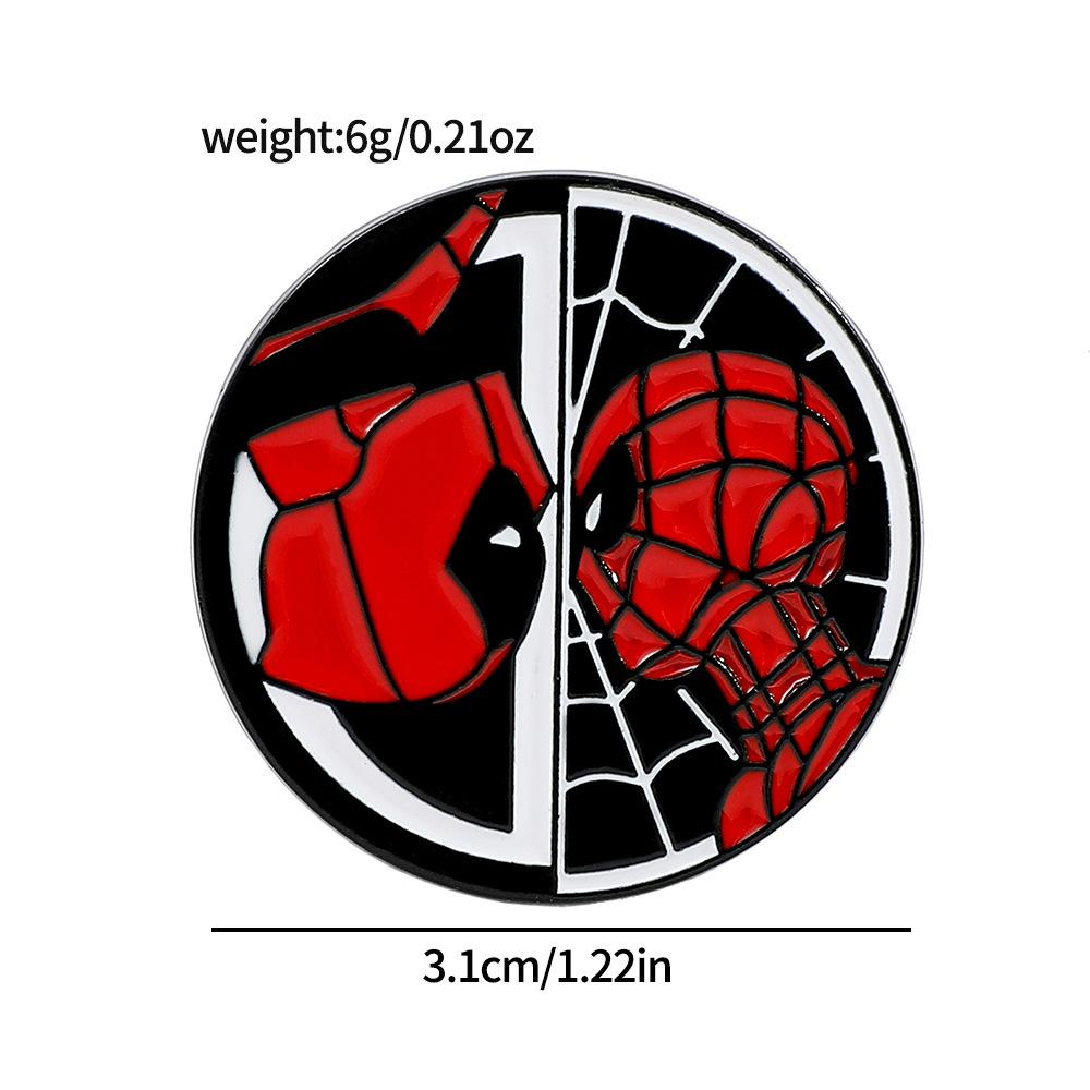 89 Spider-Man Alloy Brooch Marvel Superhero Spider-Man Metal Badge Backpack Jacket Personalized Decoration