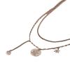 New In Early Spring, Simple Niche Double-Layer Chain, Versatile Round Brand Pendant, Five-Pointed Star Necklace, Women'S