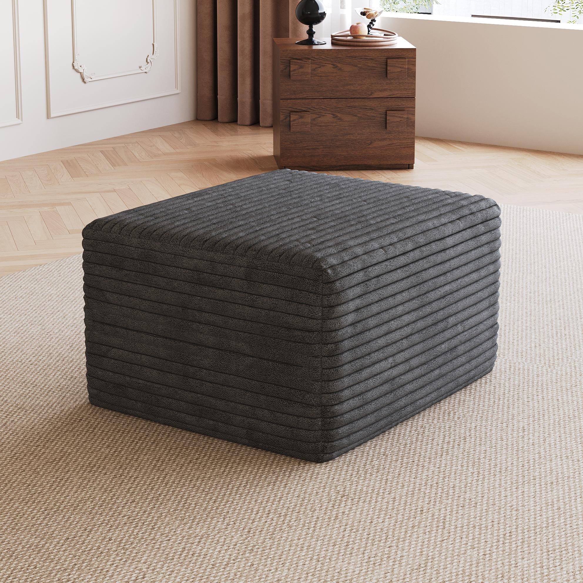 Y152-OTTOMAN-DARK  1 Ottoman Dark Grey 65