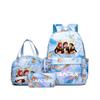 Demon Hunters Three-Piece Children'S School Bag Large Capacity 3D Digital Color Printing Kindergarten School Bag Meal Bag Pencil Bag