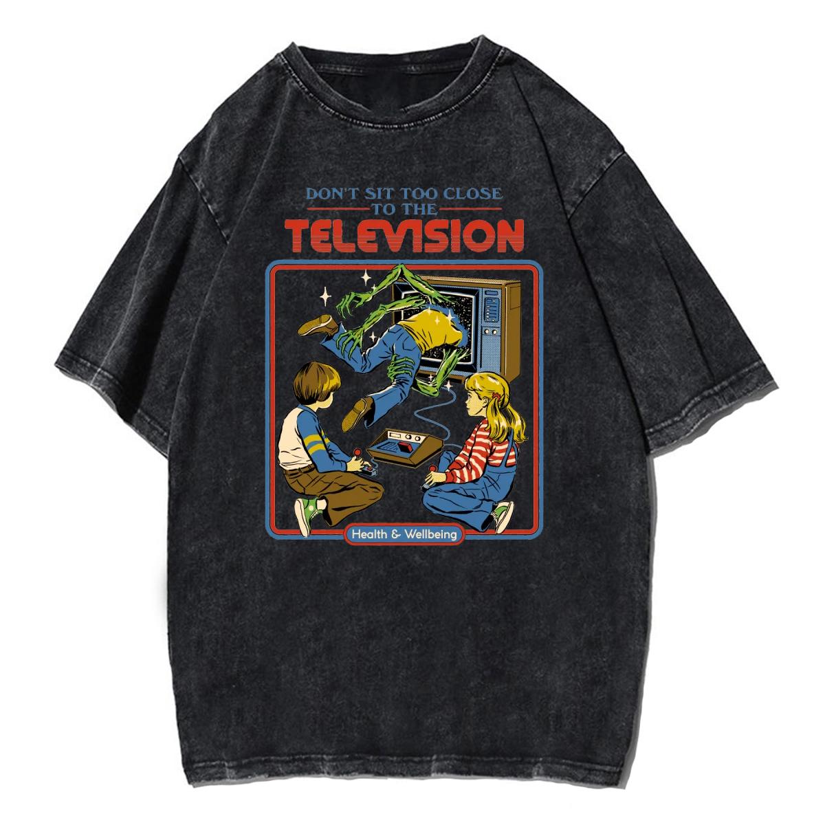 

Don t Sit Too Close Tshirt Seasons T Shirt Men Women Unisex Y2K T-shirt Clothing Top Tee Cotton Wash Retro Shirts 2XL