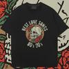 Skull O-Neck Tee Loose Oversize T Shirt American Retro Rapper Tops Classic Creative Cotton Clothes Fashion Men Tshirt DIY