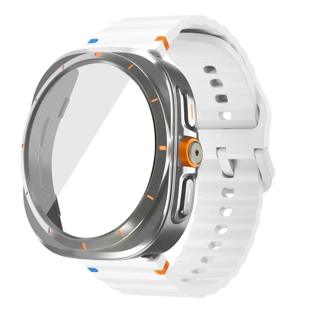 Change To Ultra Case+Band for Samsung Galaxy Watch Ultra Upgrade To Galaxy Watch 7 6 40mm 44mm Tempered Glass Screen Protector
