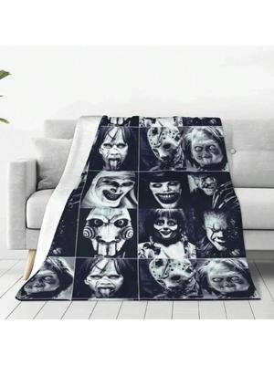 Horror Movie Gothic Blanket Scream Team  Flannel Warm Throw Blankets For Coverlet Summer