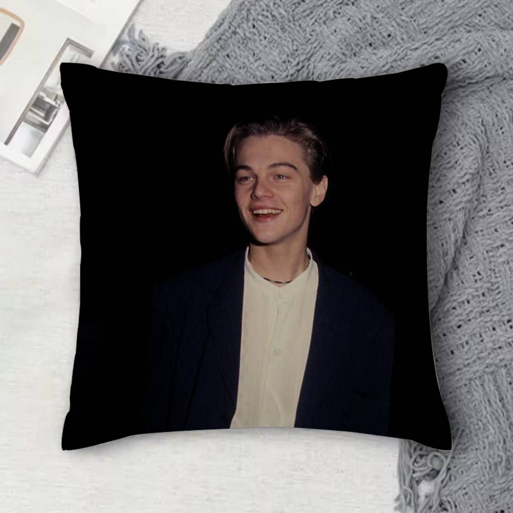 LLeonardo DiCaprio Doublesided Printed Square Decorative Cushion Cover for Sofa Living Room Home Decor