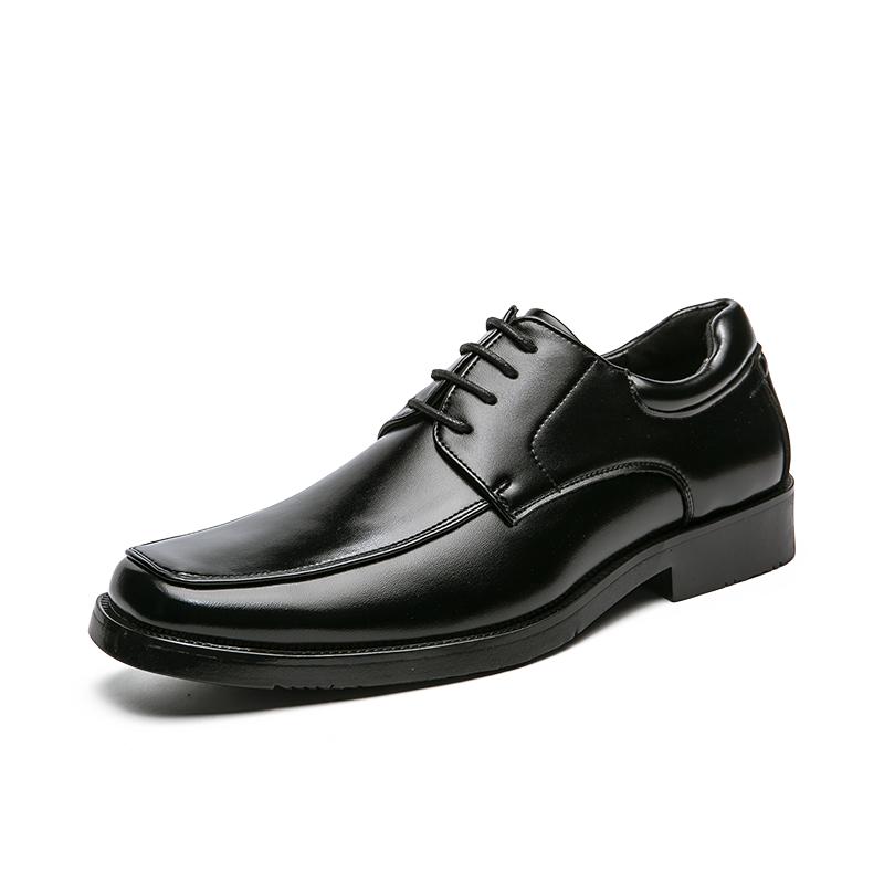 Fashion Classic and Fashionable Men's Block Shoes Retro Brown Men's Business Dress Shoes Commuting Work Shoes Versatile for Daily Use