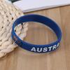 2 stücke Australische Flagge Armband Nationalflaggen Silikonarmband Frauen Männer Australien Sport Gummiband Handschlaufe Armreif Mode-accessoires Geschenke
