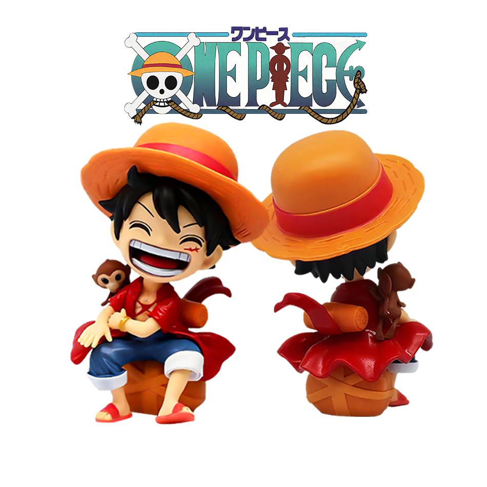 13Cm Anime  Figurine Monkey D Luffy Roronoa Zoro Kawaii Toys Q Figural Nendoroid Car Decoration Pvc Model Birthday Gifts