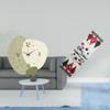 Silent Cartoon Wall Clock Decor for Kitchen Office Farmhouse with Christmas Table Runner Dresser