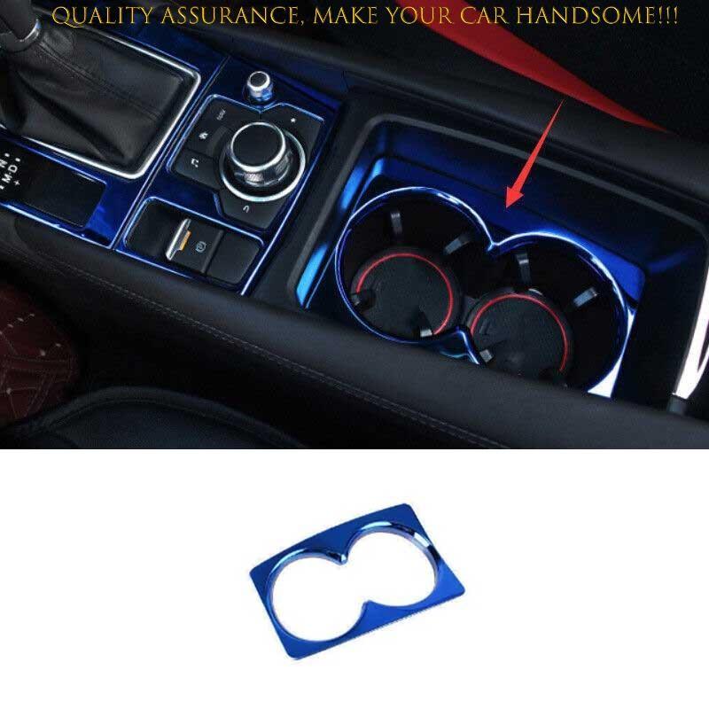 For Mazda 6 Atenza 2016-2017 Blue Steel Center Console Water Cup Holder Panel