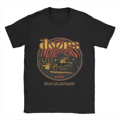 Camiseta de Verano Vintage The Doors Música Ocio Camisetas Hombre Algodón Cómoda Oversize Top Camisetas Manga Corta Camiseta Vintage