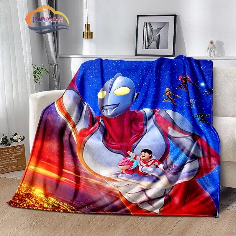 Ultra Heroes Zeta Hero's Path  Wool Blanket Jindian Animation Character Ultraman  Fashion  Portable Flannel Warm Camping