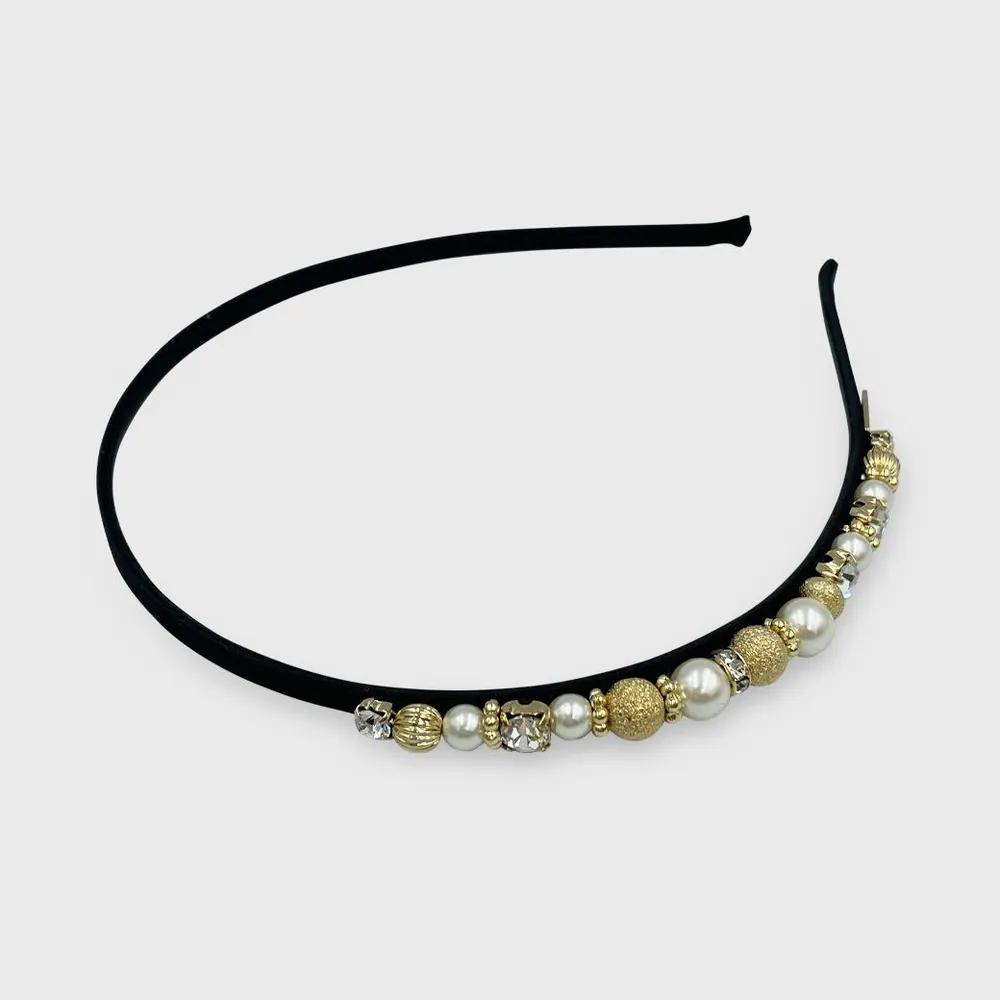 Half Pearl Ball Crystal Hairband LFHB0463