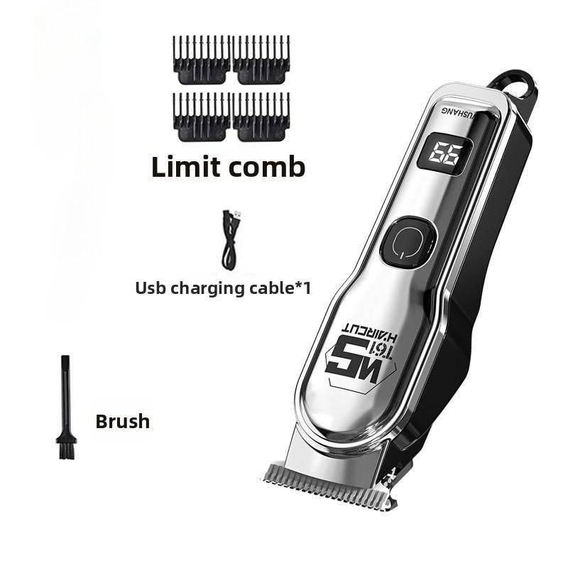 

Профессиональная электрическая машинка для стрижки волос с насадками, светодиодным цифровым дисплеем, портативной USB-зарядкой, беспроводная мужская бритва и триммер WS-T61 серый