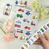 500pcs/Roll Transportation Vehicles Stickers Sealing Labels Airplanes Boats Fire Trucks Cartoon Decals Reward Decoration Sticker