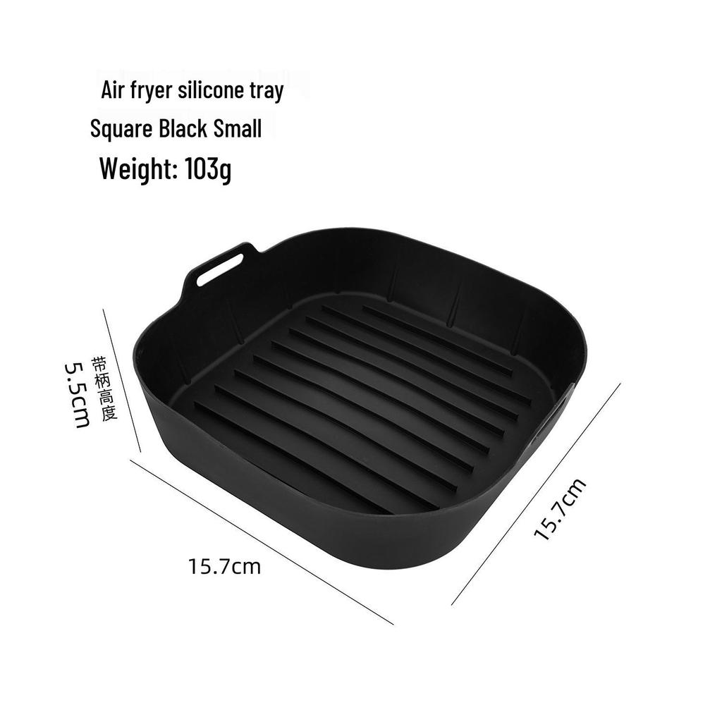 Air Fryer Silicone Baking Tray - Easy Clean, Round Silicone Mat for Household Use