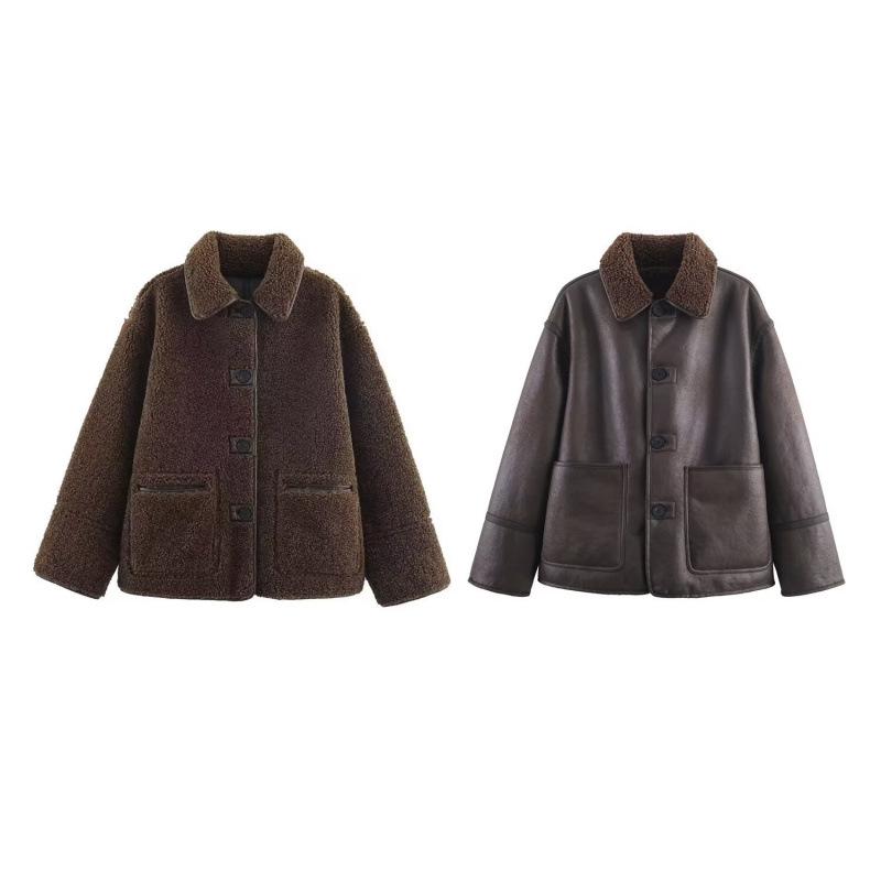 Reversible Women's Fashion Casual Two-Way Jacket