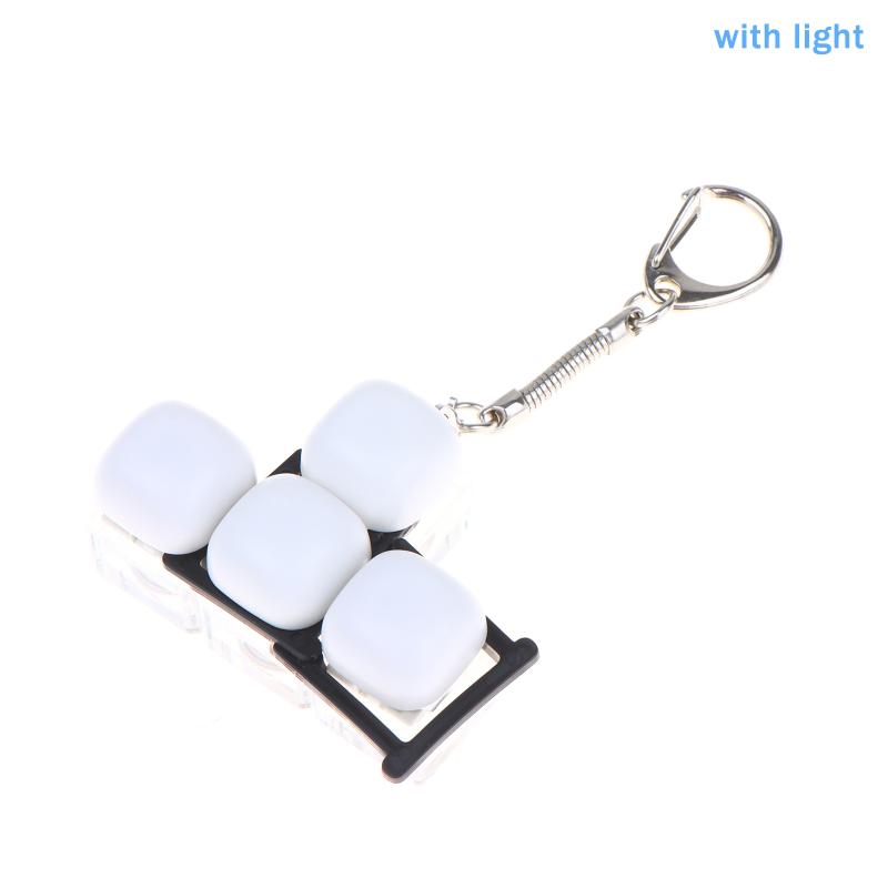 Relaxing Diy Keyboard Keychain Keycap Keys Button Finger Keyboard Cap 1/2/3/4/9Keys Relief Stress Clicker Toy Child Adult