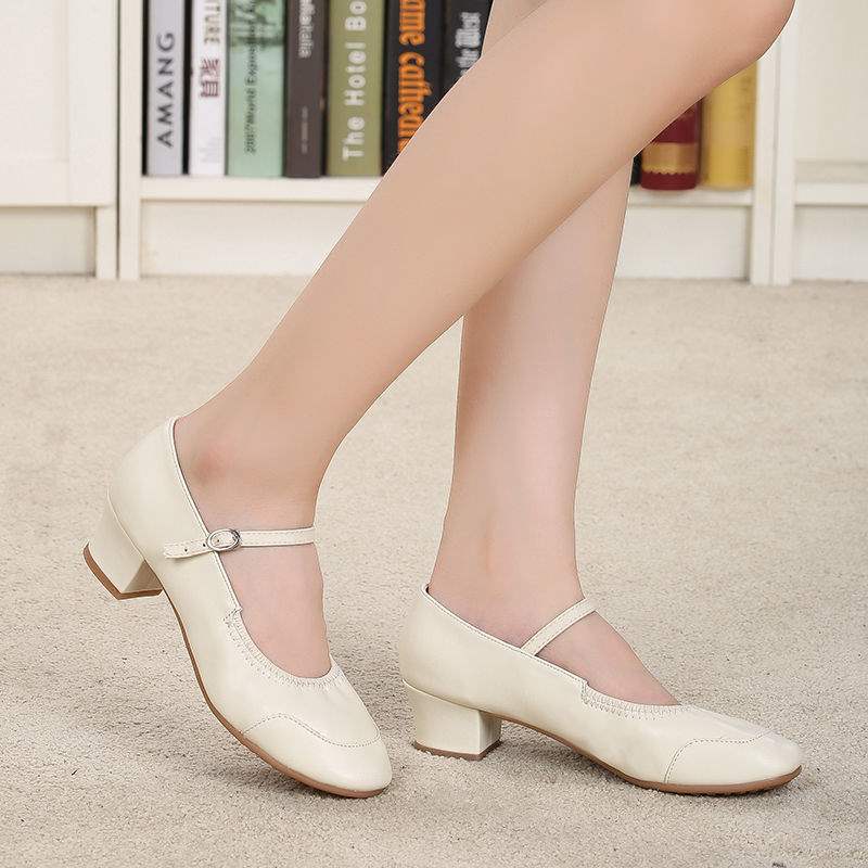 Fashion Women Square Dance Shoes Soft Bottom for Practice Teaching Suitable for All Seasons Social Dance Shoes Women Sling Lolita Shoes