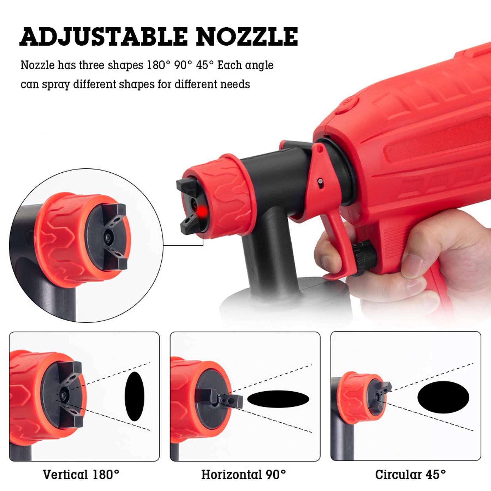 

Электрический краскопульт Легкий Эргономичный Электрический распылитель краски со съемным бачком 20 жидких унций 2 сопла 3 режима распыления US Plug