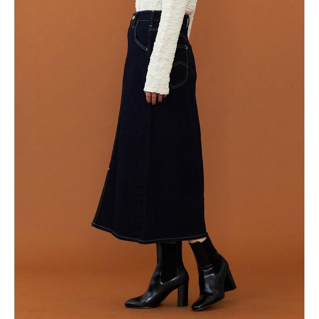 Lee BABE Stretch Denim Light Available in Sizes Mid-Length Skirt, Women's, Blue, XS-XL