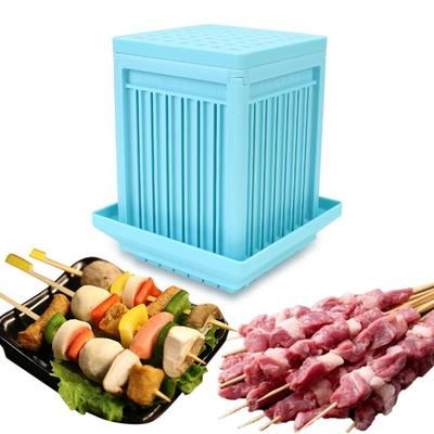 49 Holes Barbecue Stringer Box Machine Skewer Tools Kebab Maker Beef Pork Meat Barbecue Accessories Vegetables