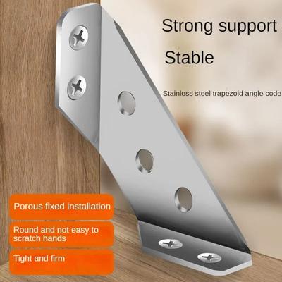Stainless Steel Corner Brace 90 Degree Angle Bracket for Cabinet Shelf Support Wardrobe Fixing Hardware Mounting Accessories