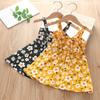 Sweet Halter Dress for Girls Summer Children Sleeveless Polka Dot Floral Princess Dress