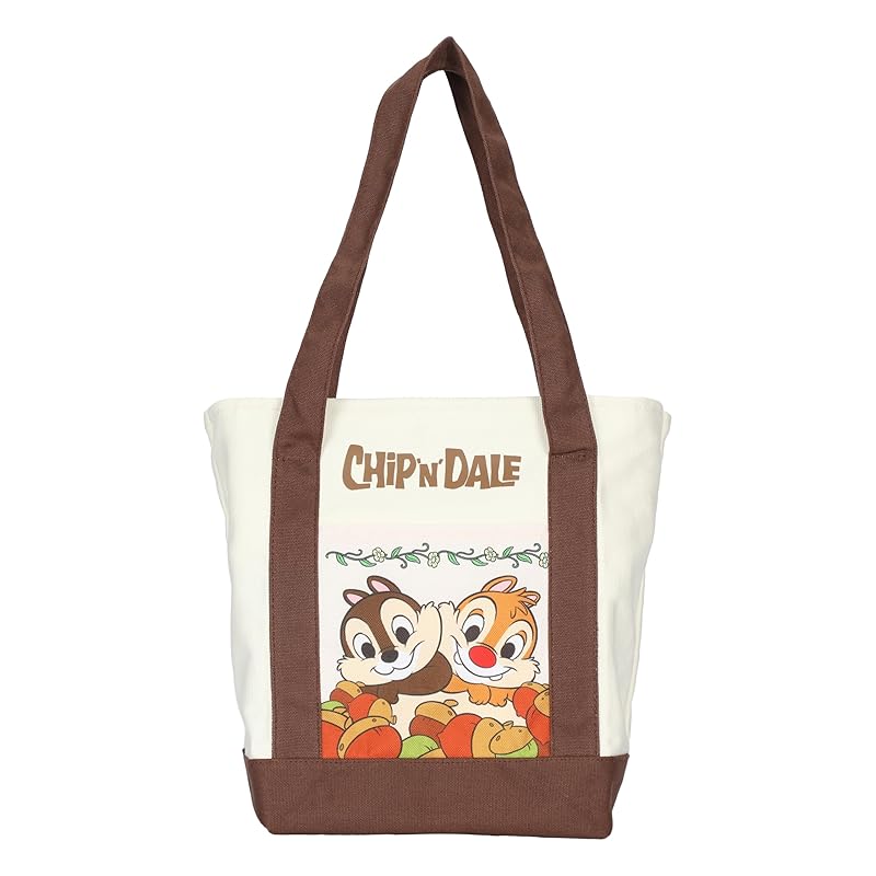 

[Notre] Disney character tote bag Authorized distributor license handbag shoulder bag eco bag made of canvas (Chip n Dale (Chip and Dale), Small