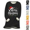 Women's Christmas Print Thick Plush Lambswool Warm Long Top
