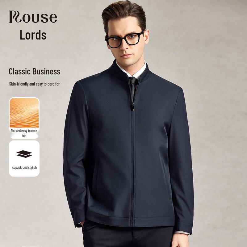 

Luotz Men s Classic Business Casual Stand-Collar Jacket M (48)