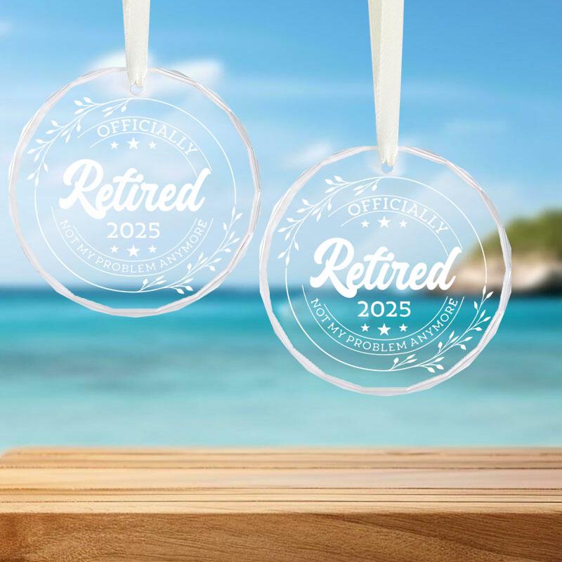1pc/2pcs Retirement Gift for Woman and Men,Best Gifts for Retiring People,Happy Retirement Ornament for Holiday Decor, Ideal Gift for Retired Couples