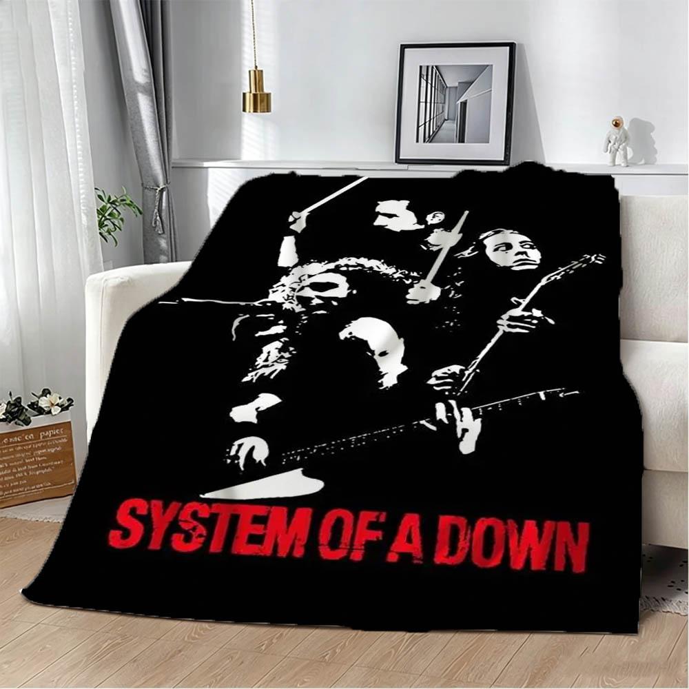 Singer S-System Band Of A D-Down Album Flannel Blanket Soft Throw Blanket Art For Home Decor Bedroom Bed Sofa Picnic Fans Gift