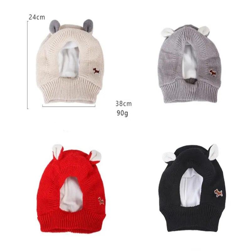 Ruhige Hunde-Ohrenschützer, Lärmschutz, Haustier-Ohrenabdeckungen, Strickmütze, Angstlinderung, warme Winter-Ohrenschützer für mittelgroße und große Hunde